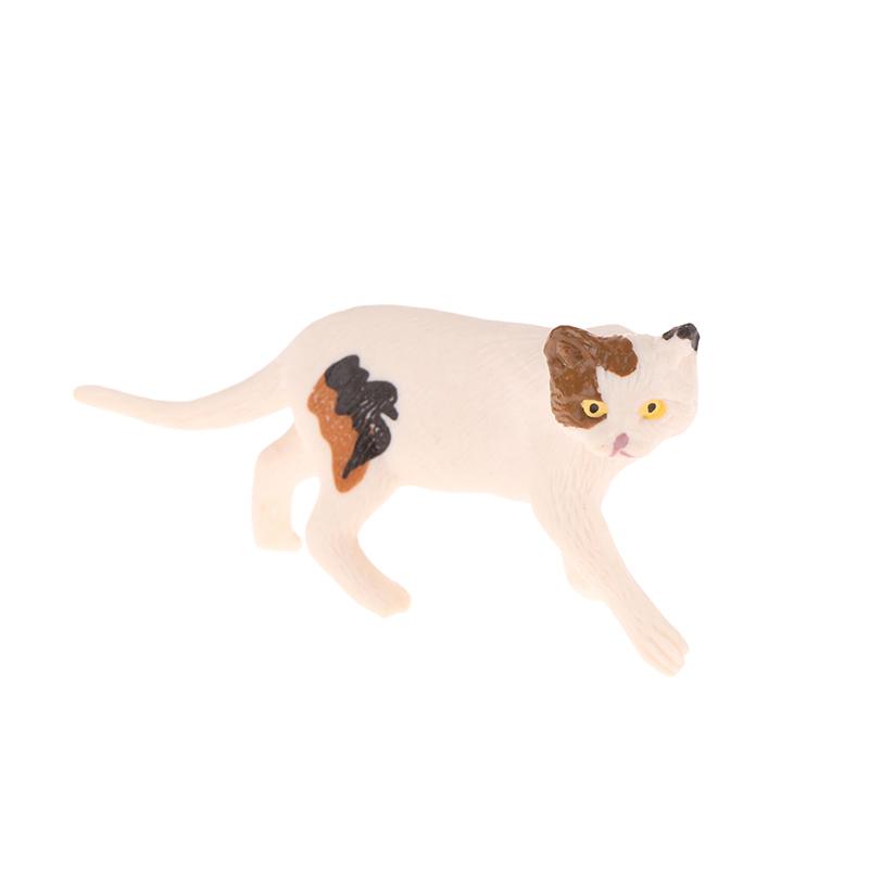 Solid Simulation Animal Model Lying Orange Cat Figurine Cute Desktop Decoration Mini Pet Cat Model Ornament