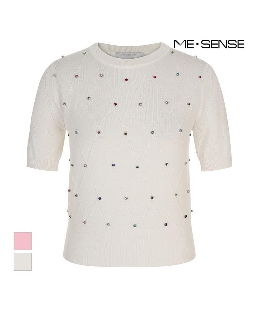 MESENSE Diamond Cubic Embellished Knit_Mb45Knmg09Z