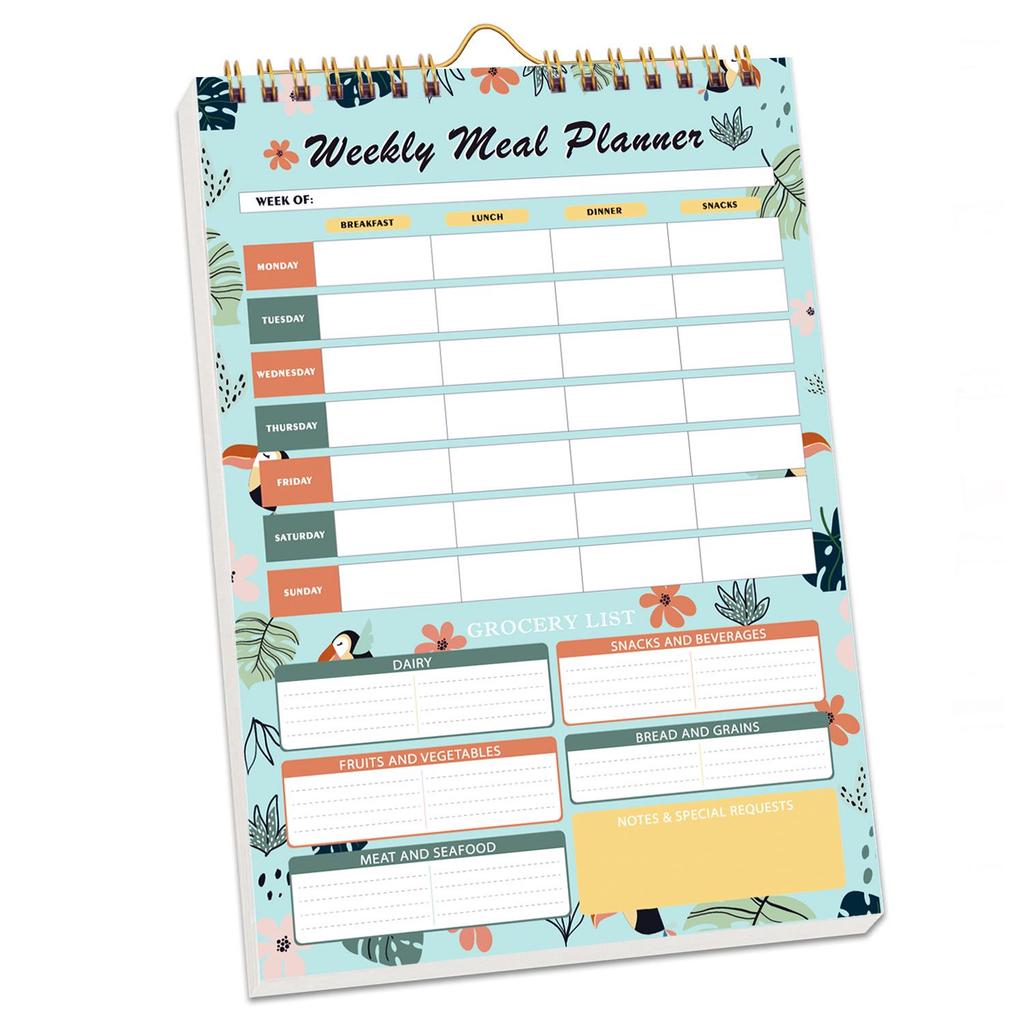 Detachable Daily Meal Planner with Horizontal Ins Style for Self-Discipline and Time Management Sticky Notes