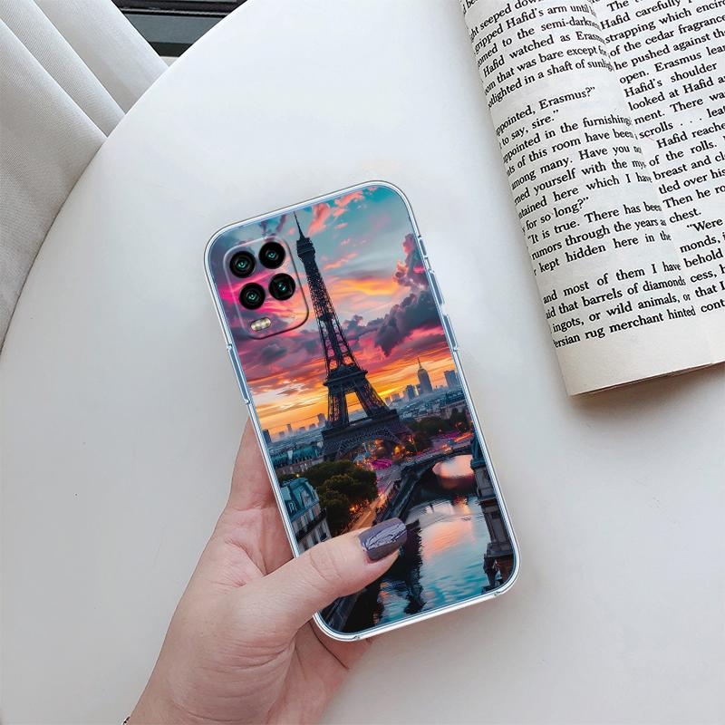 RP54 Torre Eiffel di Parigi Custodia Trasparente per Telefono per Samsung Galaxy A04 A04S A14 A23 A34 A54 M23 M33 M52 M53