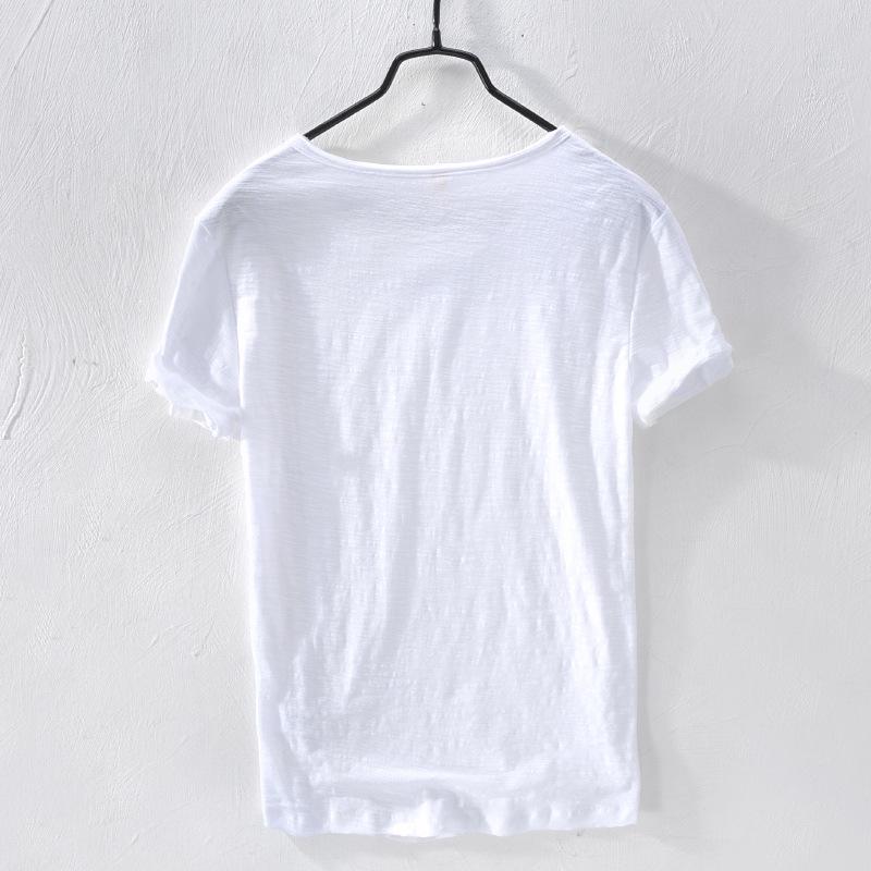201A Men's Pure Cotton Summer T-Shirt - Short Sleeve, 8 Colors