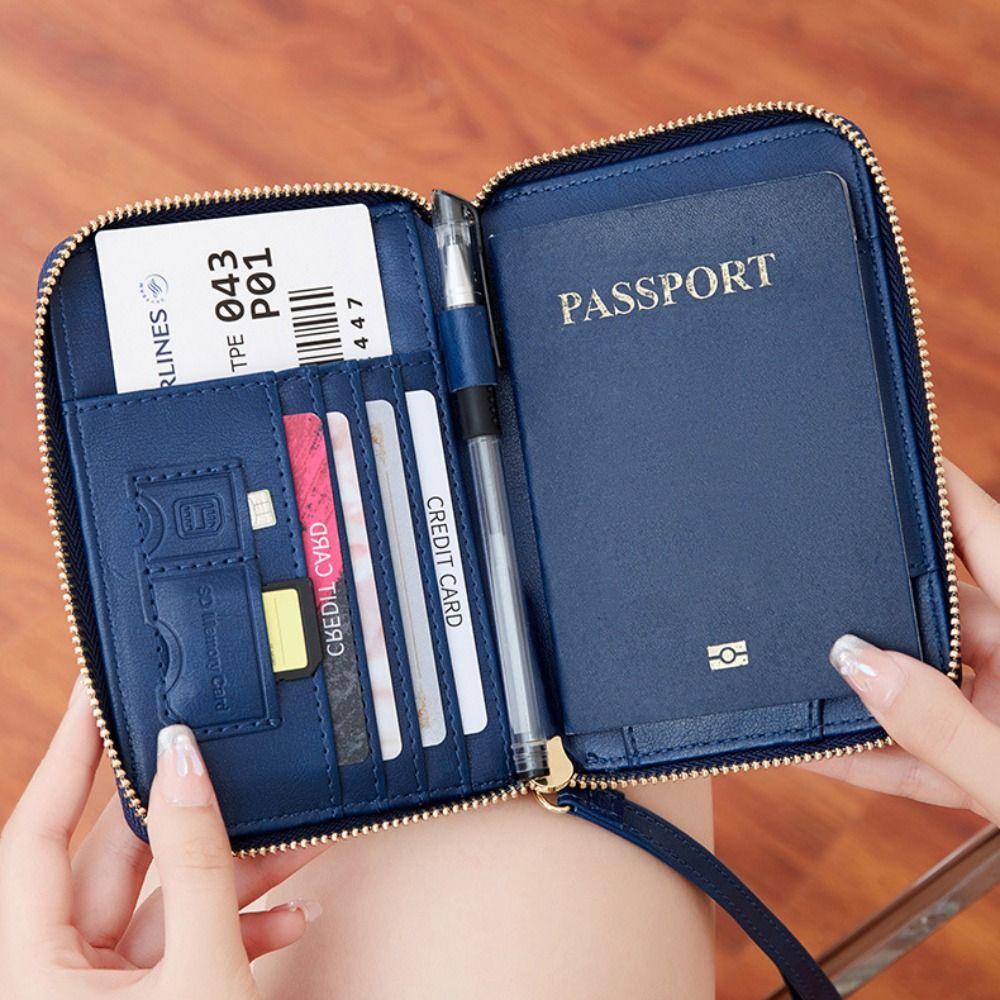 Multifunction Passport Cover with SIM Card Slots Waterproof RFID Blocking Passport Clip  Travel