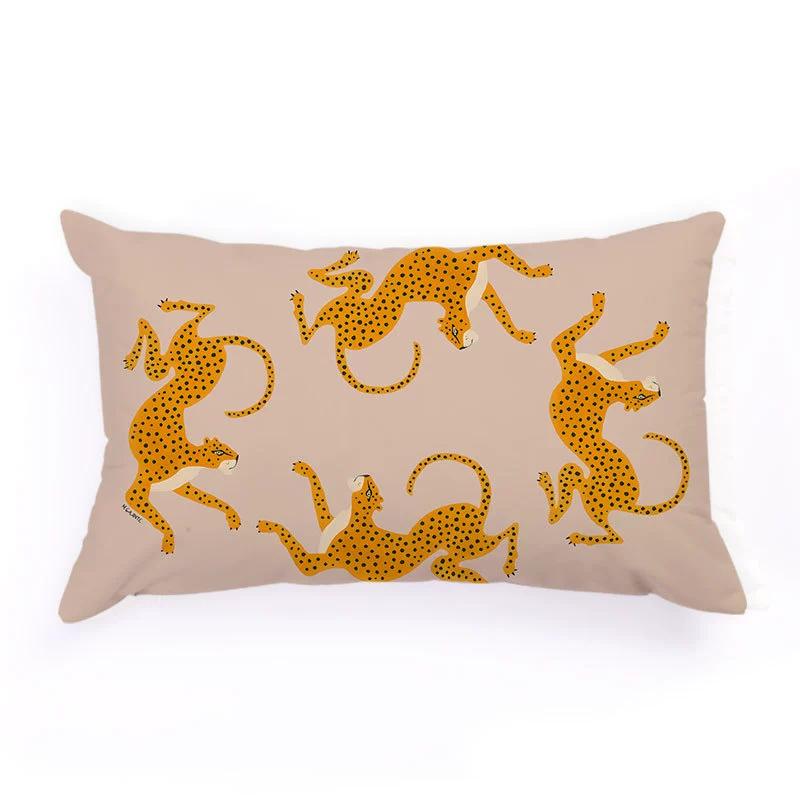 30*50cm Cartoon Leopard Pillow Cover Cute Colorful Cheetah Pattern Cushions Cover Home Car Sofa Decoration Pillowcase