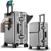 Aluminum Frame Carry-On Trolley with Spinner Wheels & Combination Lock