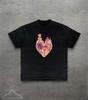Flaming Heart Graphic Tee, Retro Y2K 2000s T-Shirt for Men Women, Edgy Alt Fire Heart Top, Dark Valentine Streetwear Shirt, Gift For Her