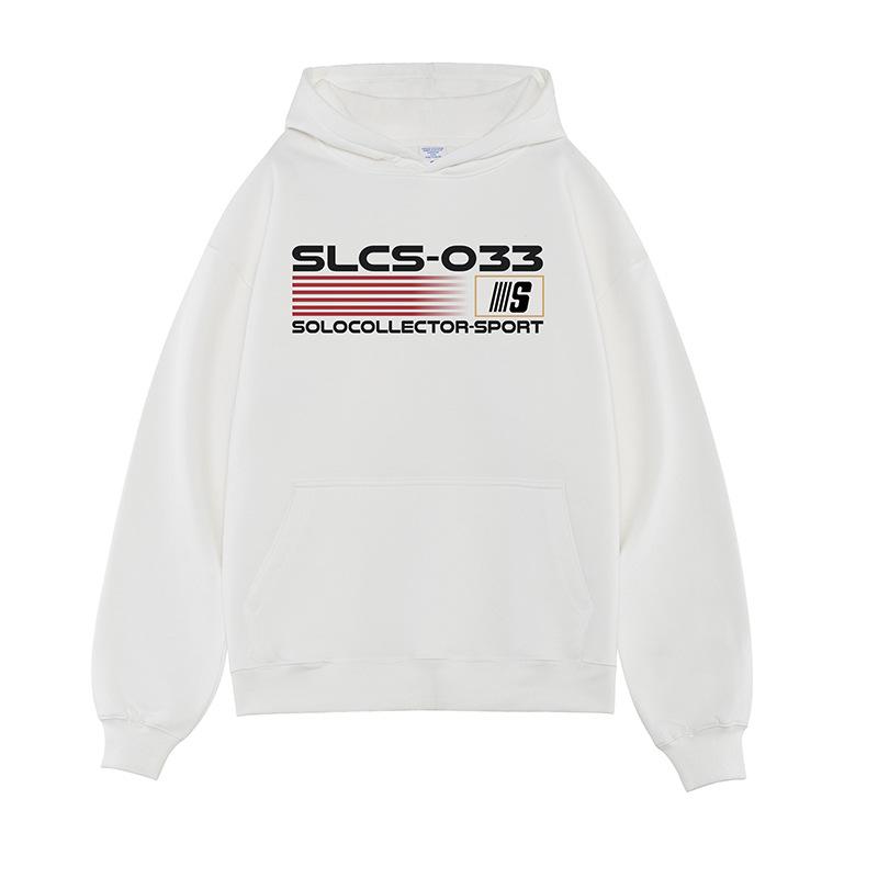 New Heavy Pullover Print Plus Velvet Hooded Sweatshirt for Men and Women Loose Casual