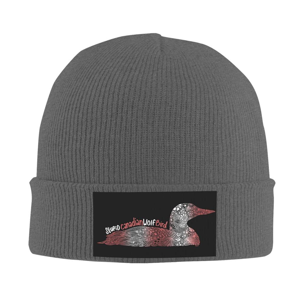 Stupid Canadian Wolf Bird Heated Rivalry Beanie Hats Bonnet Hats Adult Unisex Casual Outdoor Sport Knit Hat Autumn Warm Caps