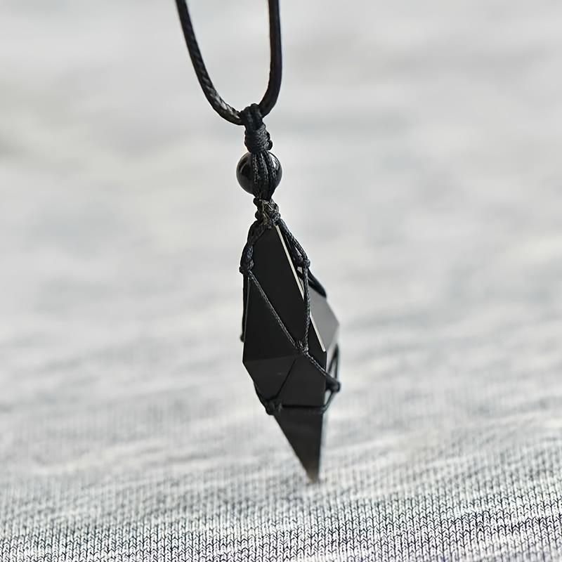 Bohemiskt Handgjort Naturligt Svart Halsband för Män Kvinnor Alla Hjärtans Dag Mors Dag Fars Dag Gåva Elegant Accessoar