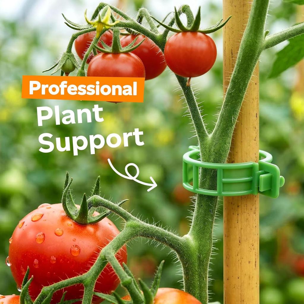 300Pcs Plant Clip for Climbing Plants Plastic Trellis Plant Support Clips for Garden,Reusable Clips for Supporting Grape Tomato Vine,Vegetables Plants