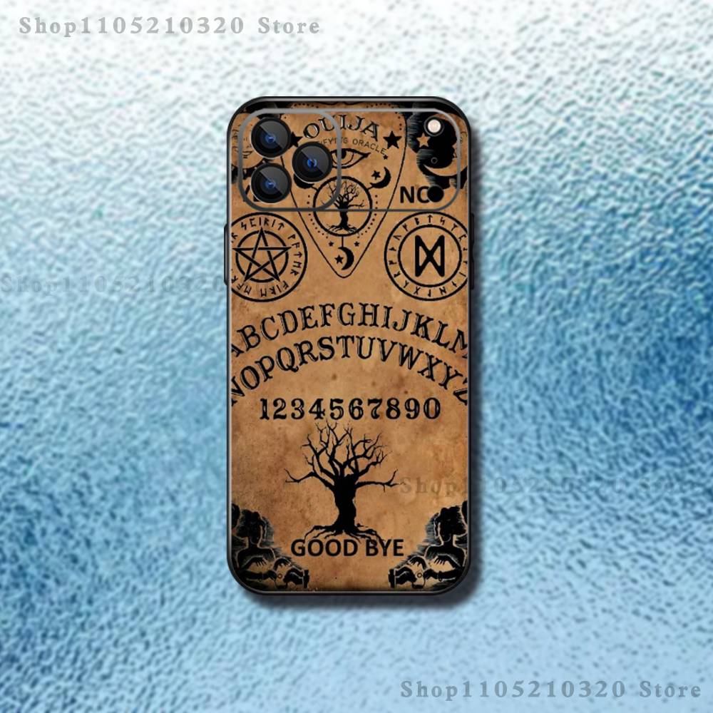 Supernatural Art Ouija Board Phone Case For iPhone 17,16,15,14,13,12,11,Pro Max,XSX,,XR,SE,Mini,8,7,Soft Silicone Black Cover