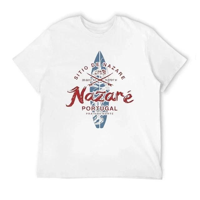 Lisbon Portugal Retro Surf Graphic T-Shirt Vintage Beach Surfing Tee L