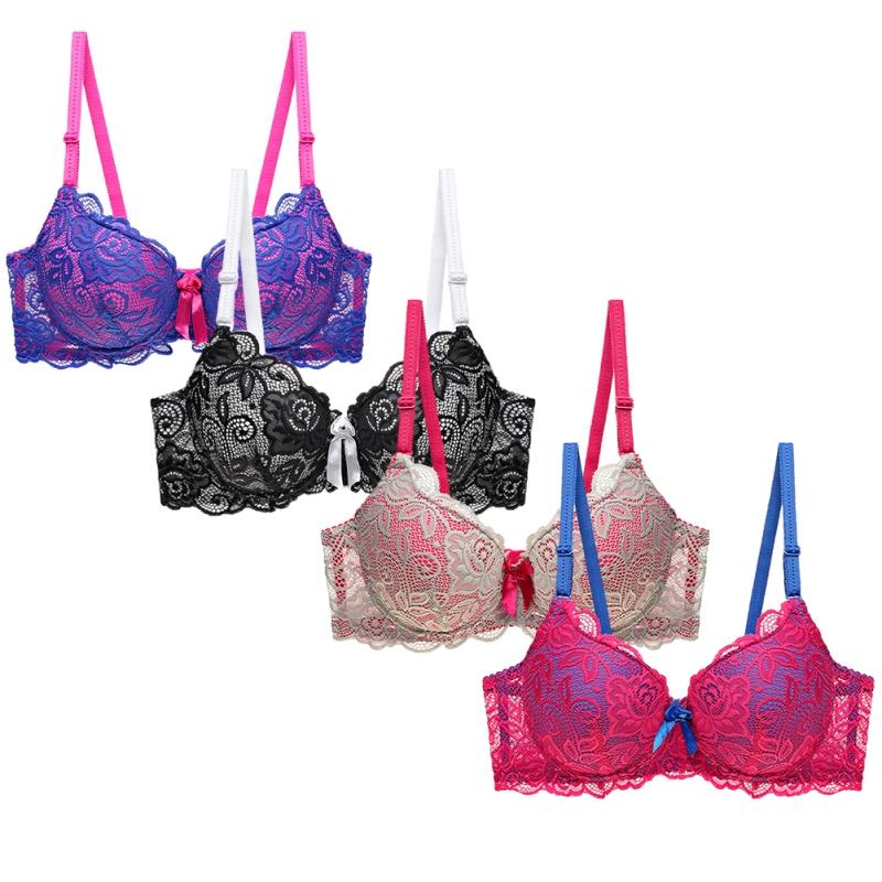 

Women Sexy Lace Bra Gathering Bra Adjustable Strap 80B