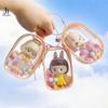 Thicken Transparent PVC Clear Pouch Mystery Box Organizer Box Keychain Bag Doll Organization Toy Storage Case With Plush Ball
