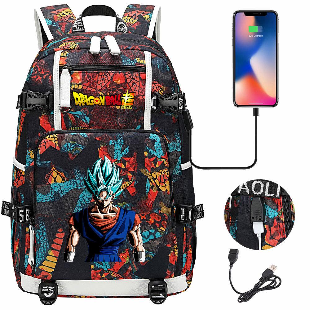 Riman Dragon Ball Wukong USB Teen Student School Bag Men's and Women's Leisure Large Capacity Travel Backpack