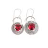 Pink Rubellite Gemstone 925 Sterling Silver Jewelry Handcrafted Earrings 1.30" EE-63-4