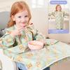 Waterproof Baby Feeding Bib Apron Smock, Full Coverage Mess-Free Bib with Table Cover for Kids 8M-5Y Boys Girls