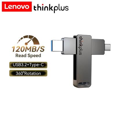 Lenovo-USB Flash Drive Type-C Dual USB A Plus USB C OTG for Android Smartphone Tablet and Laptop  2-in-1 MU110