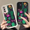 JT11 Aesthetics Doodles Cactus Cartoon Realme 14 15 Huawei P40 Honor 70 90 Infinix Tecno Itel Motorola Google All Model Angel Eyes Soft TPU Phone Case