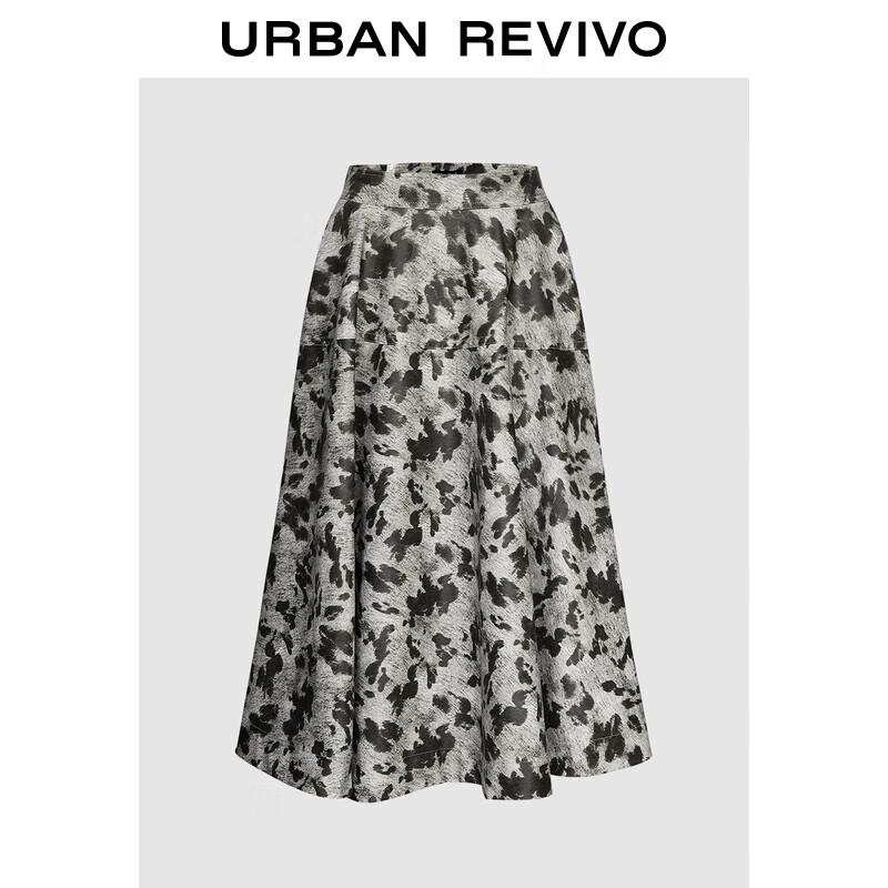 

UR 2025 Autumn Retro Leopard Print A-Line Skirt XS