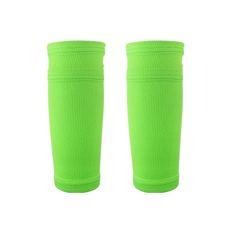 Breathable Football Leg Guards with Mesh and Sweat-Wicking Sock Sleeves