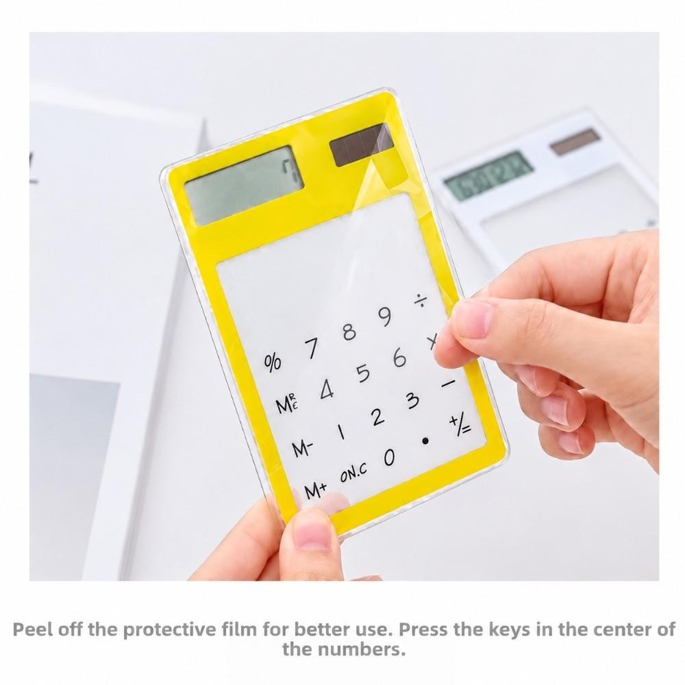 Clear Shell Touch Screen Calculator Slim Shape 8 Digit Calculator Daily Accounting