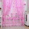 Printed Tulip Window Screen Polyester Sheer Curtains Fashion Drape Curtain  For Living Room