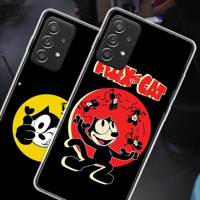 F-Felix the Cats Funny Phone Case for Samsung A54 A57 A37 A17 A14 A15 A12 A24 A34 A55 A35 A25 A52S A07 A05S A04S A22 A32 A72 Gal