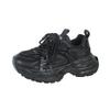 Autumn and winter dad shoes women's feet show small thick soles black new small height increase sports casual shoes women's shoes