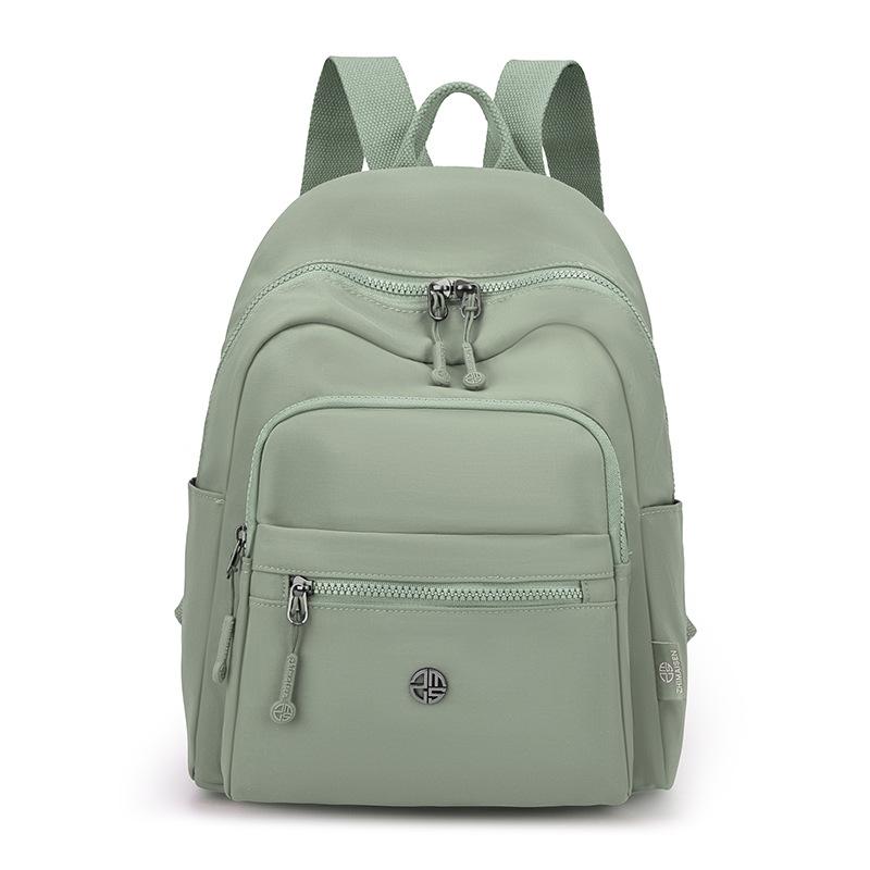 

Women s Large Capacity Backpack Commuter Solid Color Nylon Backpack темно-зелений колір