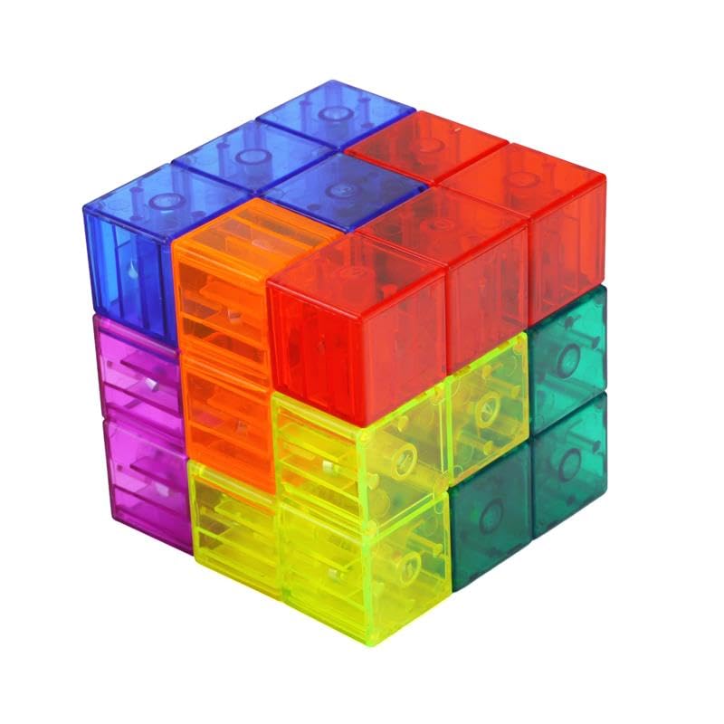 Spin Gear Magnetic Cube - Create Various Shapes with Built-in Magnetic Blocks