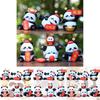 Unique Pvc Panda Series Ornament Perfect For Festive Cake Decorations And Whimsical Room Accessories Gifts