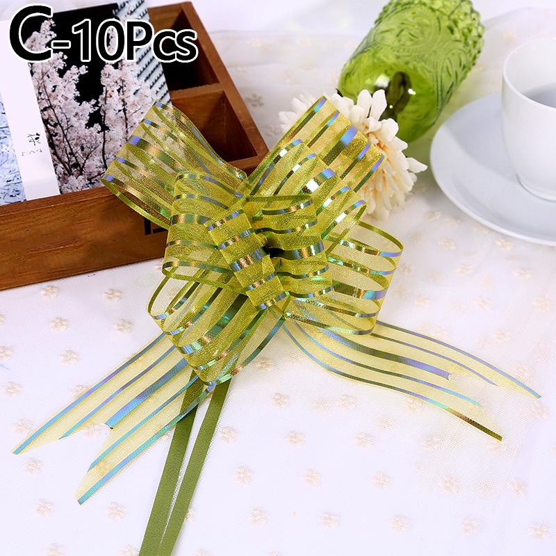 10pcs Gift Wrap Pull Bows Flower Present Package Wedding Birthday Party Decor