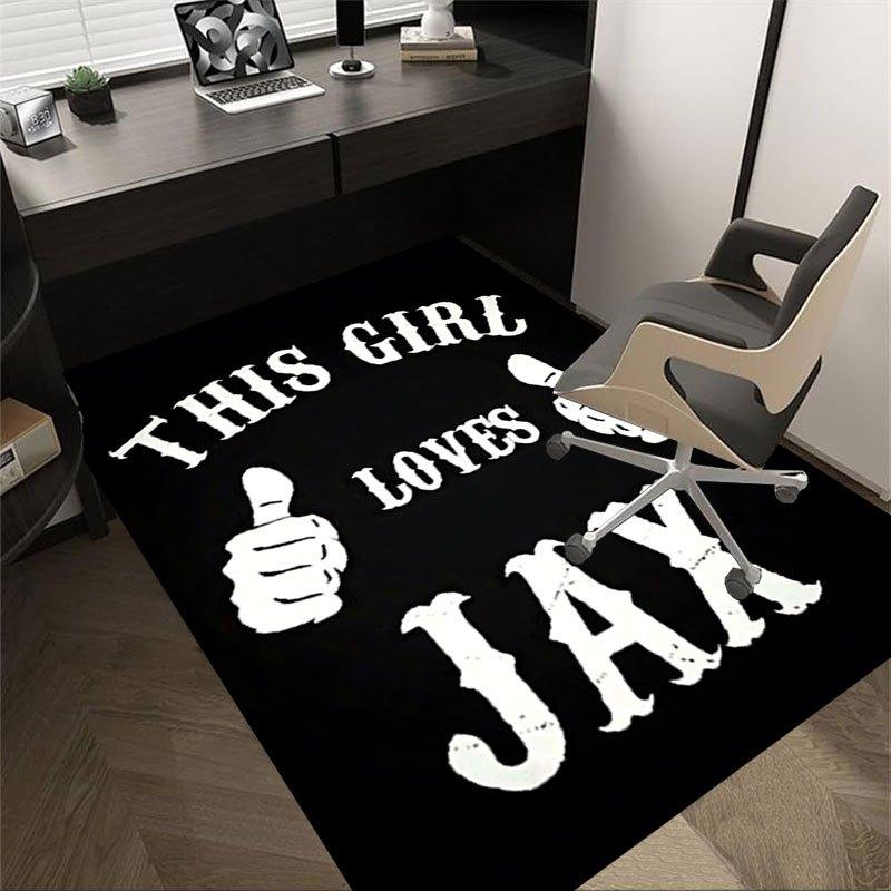

1pc Sons of Anarchy themed Office Carpet Chair Mats - durable polyester rug for home theater, office, dorm room decor - tA16 60cm by 90cm