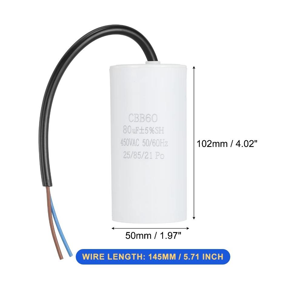 450V CBB60 Capacitor 50/60Hz Water Pump Capacitor Durable Start Capacitor