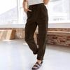 JKASHDK Women's Fashion Casual Solid Color Print Middle Waistline Trousers Pants & Capris