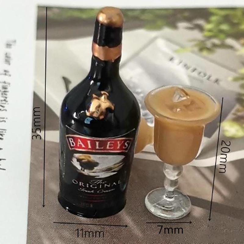 1set 1/12 Dollhouse Miniature Accessories Mini Wine Bottle Set Simulation Drinks Model Toys For Doll House Decoration