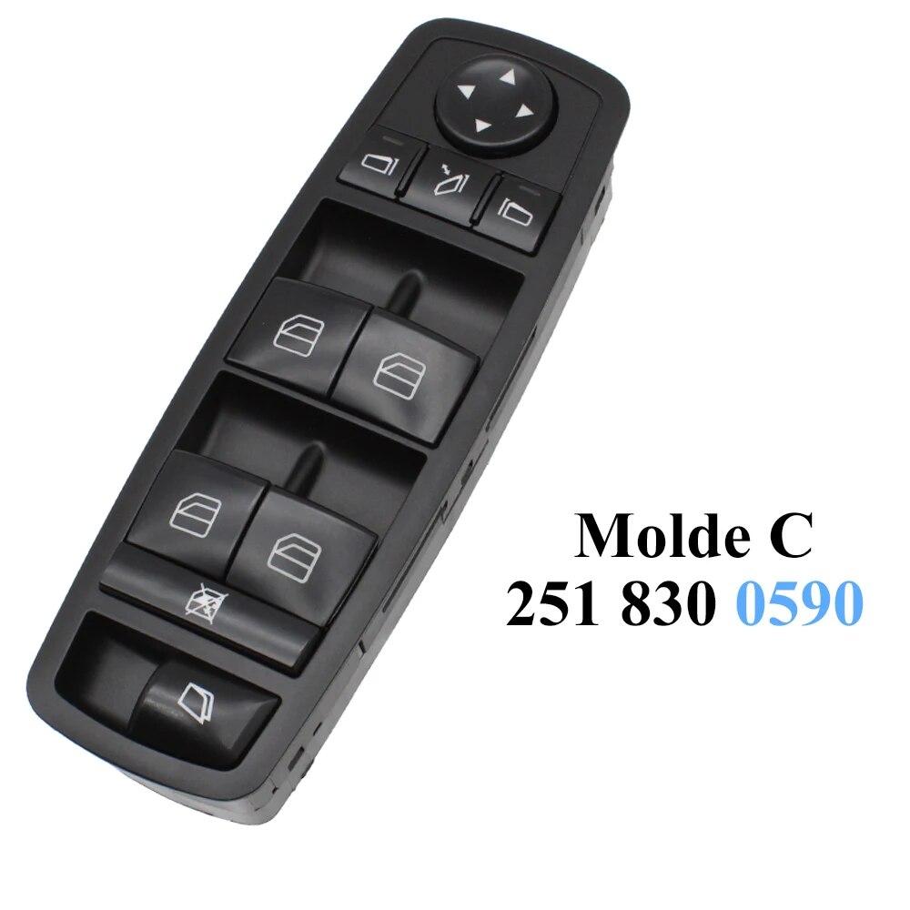 Hlavní spínač ovládání oken automobilu Mercedes Benz ML GL R Class W164 W251 2518300590,2518300290,2518300090,2518300190