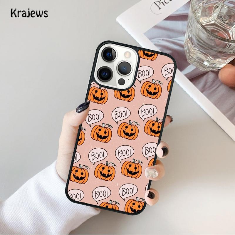 

Pumpkin Halloween Bat Boo Phone Case For iPhone 17 Air 16 15 14 Max Plus 11 12 13 Pro Max Phone Cover coque iPhone 13