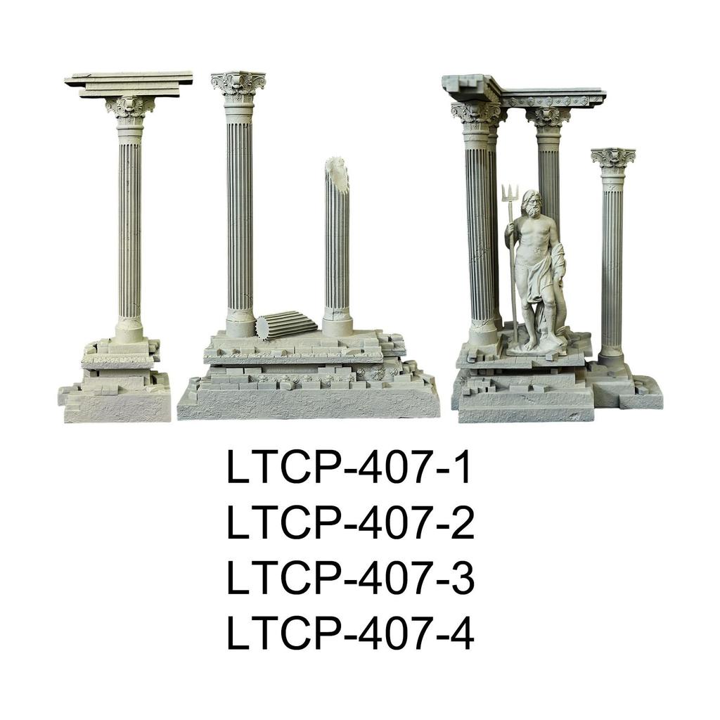 Small Aquarium Hideout Rocks Resin Roman Column Ornament for Fish Tank Decoration Underwater Scene