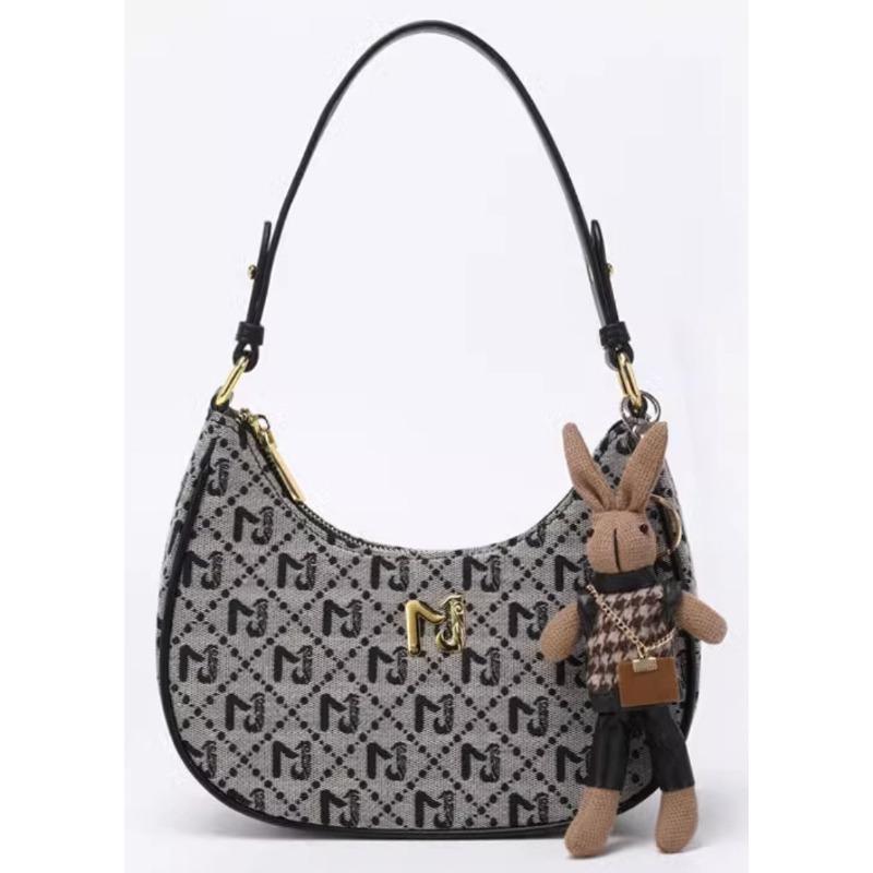 

Women s New Niche Retro Embroidered Armpit Bag with High-end Letter Jacquard Fabric, Single Shoulder Crossbody Bag