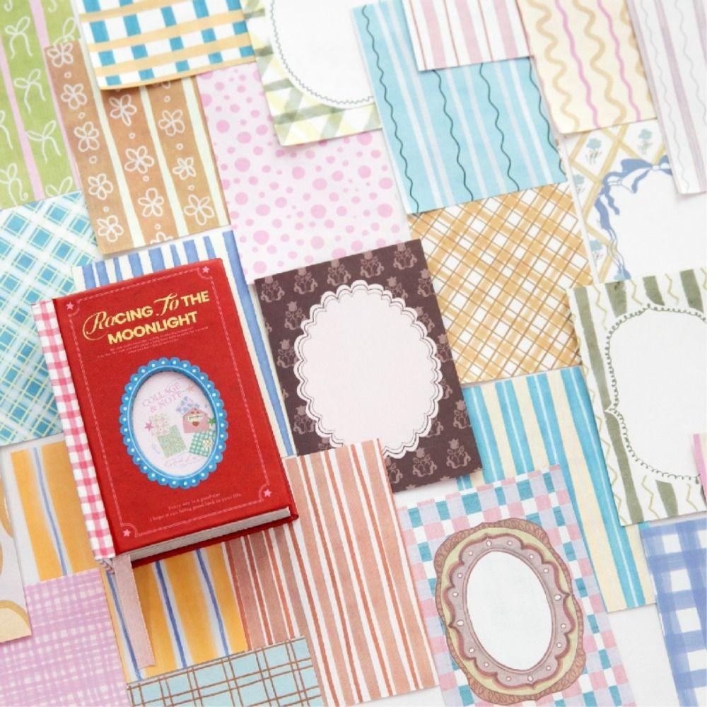 Basic Grid Pattern Memo Pads Moonlight Wish Book Series DIY Journal Decor School Office