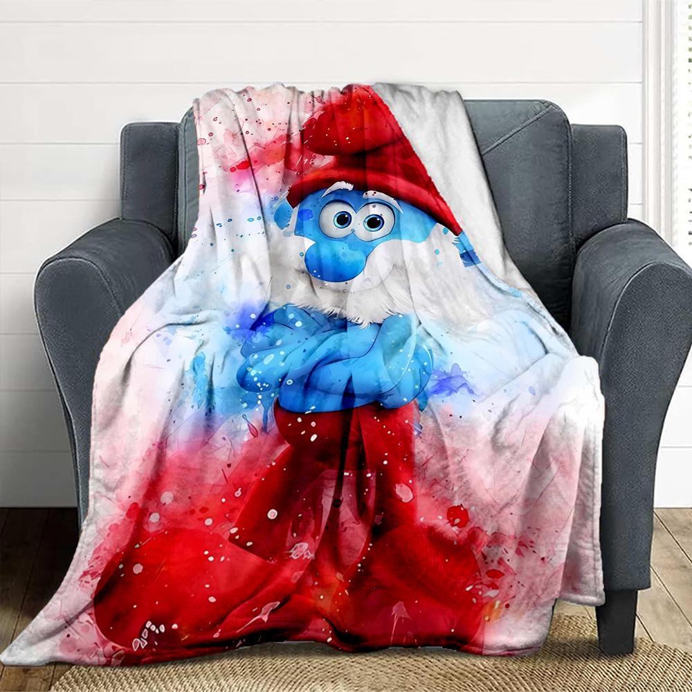 Smurf Fantasy Flannel Blanket Throw Blanket Soft Warm Sofa Bed Camping Car home Decor Unique Christmas Gift C9301967