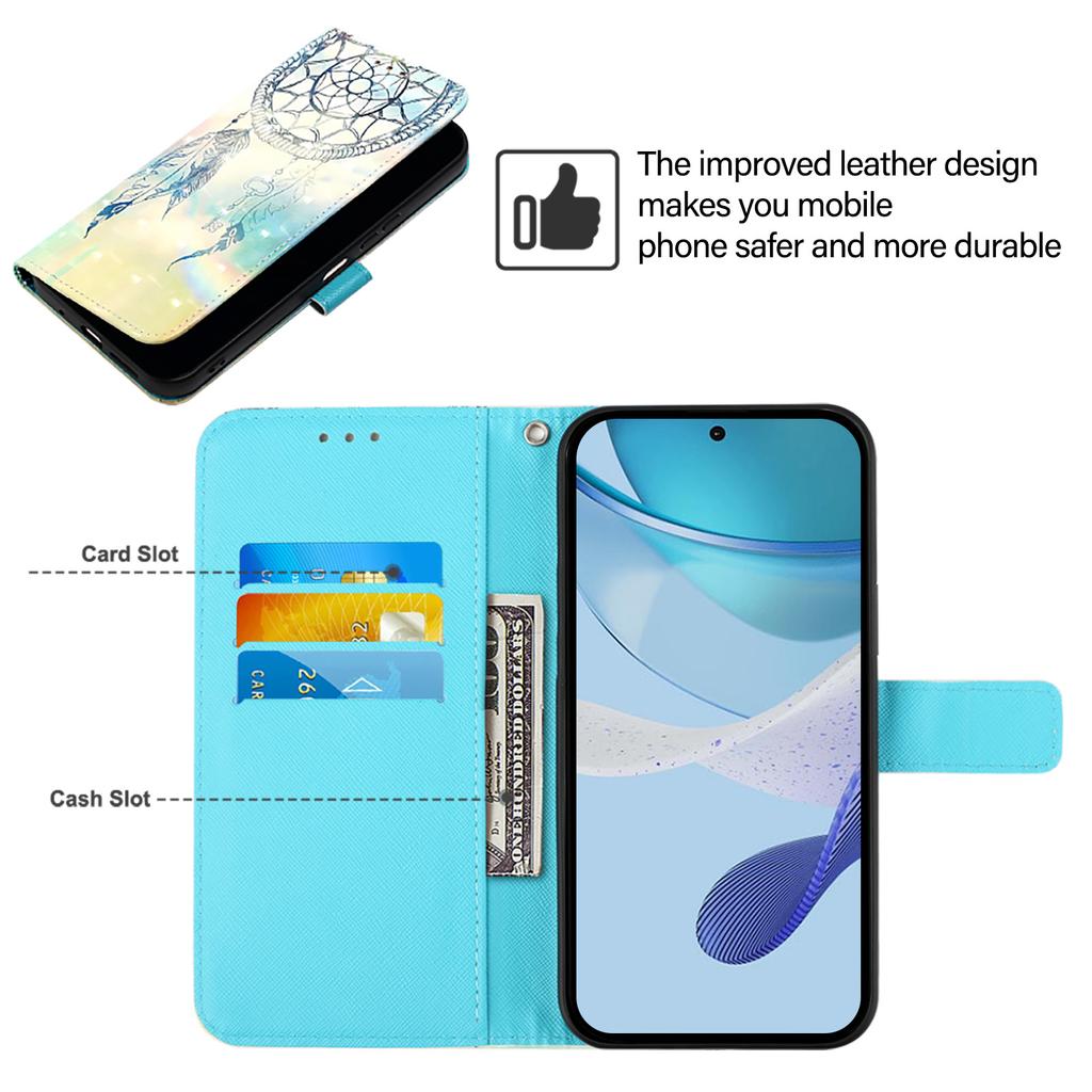 For Nothing Phone (2a) Plus/Phone (2a) Leather Case 3D Pattern Printing Wallet Stand Mobile Cover with Strap