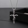 Punk Rivet Cross Clavicle Chain Choker Necklace for Men & Women