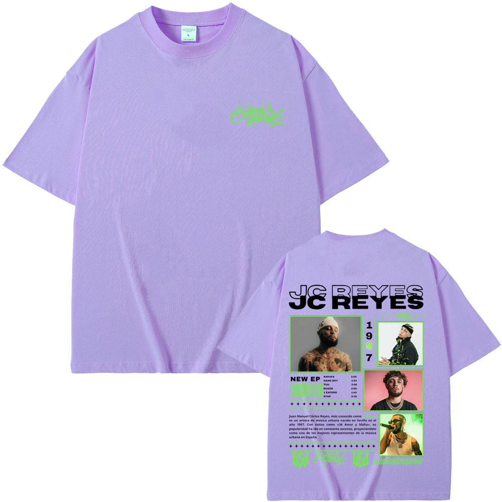 Rapper Jc Reyes Tour 2025 Double Sided Print T-shirt Men Women Hip Hop Fashion Short Sleeve T-shirts Man Retro Oversized T Shirt