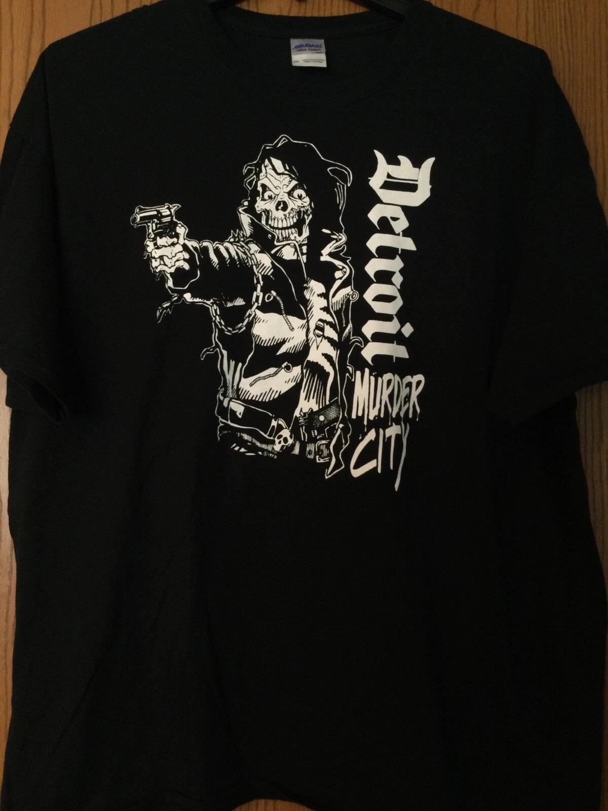 Detroit - Murder City - Black Shirt - 2XL 3XL