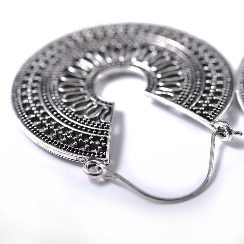 SUMENG 2024 New Vintage Ethnic Hollow Flower Gypsy Dangle Trible Drop Earring for Women Indian Fashion Jewelry Gifts