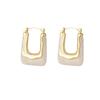 Retro U-Shaped Metal Hoop Earrings - European & American Style, Women's Niche Fashion Ear Studs