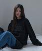 5OML Applique Patch Color Hotfix Sweatshirt Black
