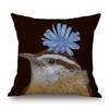 European Painting Goldfinch Rabbit Birds Flower Animals Posters Cushion Covers Decorative Pillows For Sofa XCM